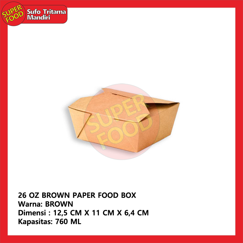 26 OZ BROWN PAPER FOOD BOX